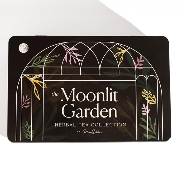 Moonlit Garden Collection Assorted Herbal Tea Gift Set - Hand-Crafted Loose Leaf Teas, Presentation Gift Box with Loose Leaf Steeper Included, Sleepytime Tea - 5 Unique and Flavorful Teas, 75+ Cups - Bloomnest