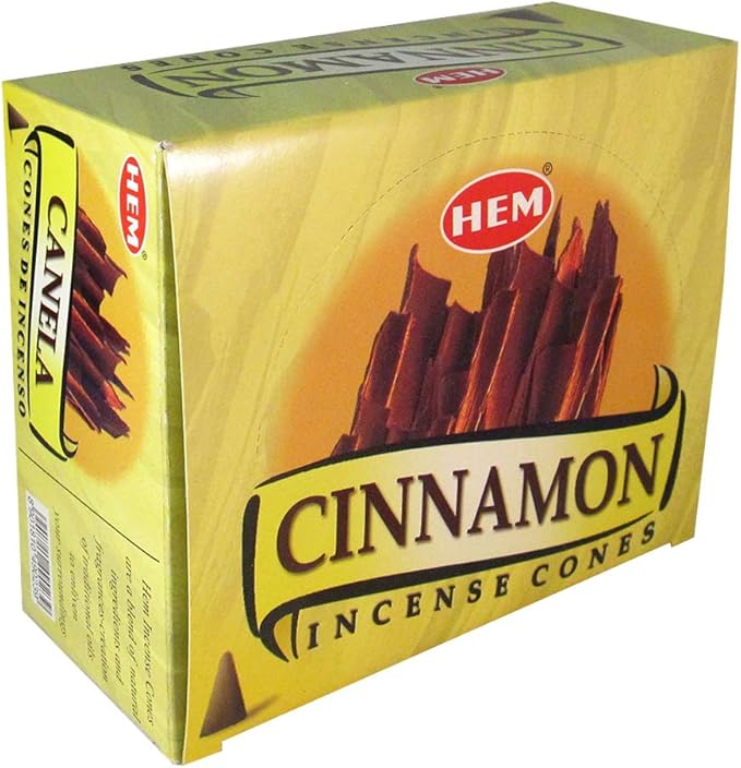 Cinnamon Incense Cones and Cone Incense Burner Bundle Insence Insense Hem Incense