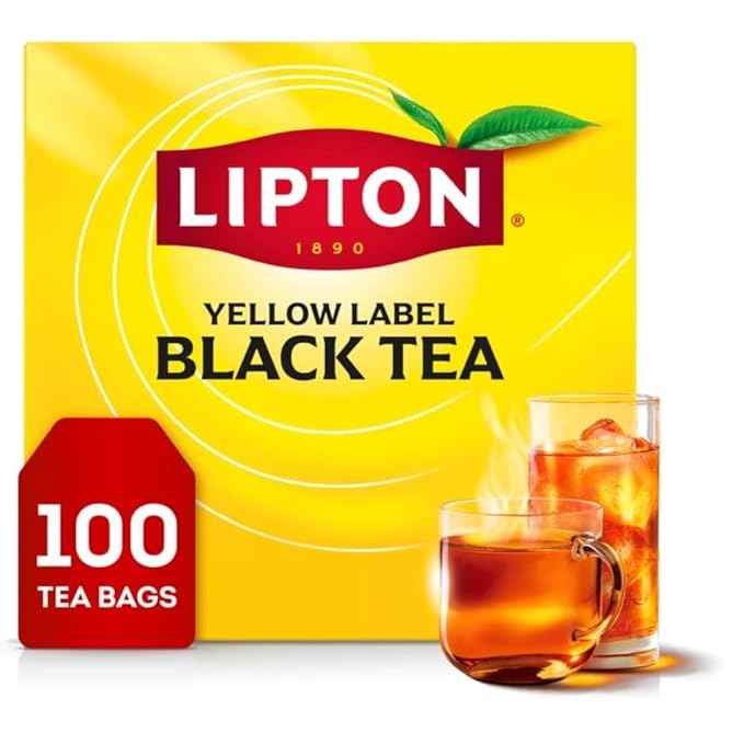 Lipton Black Tea Bags, Hot or Iced High Caffeine Tea, 100 Total Bags - Bloomnest