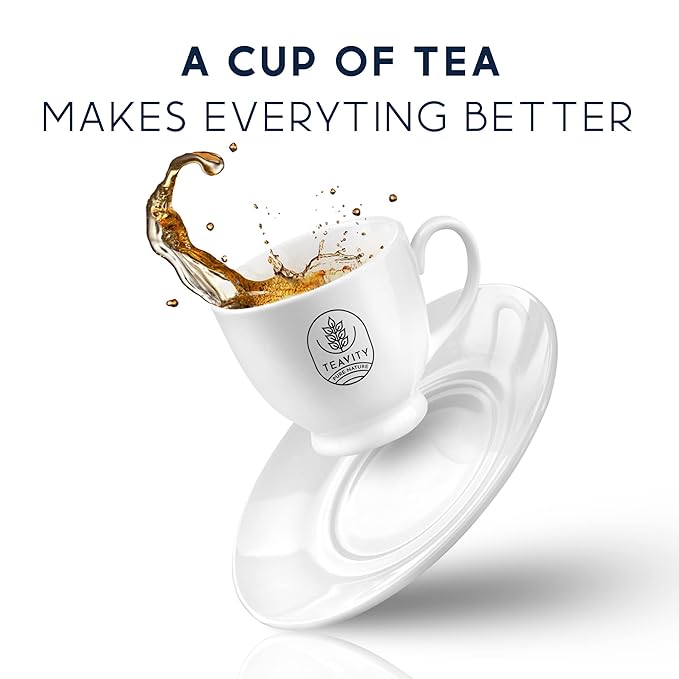 Organic English Breakfast Tea Pods for Keurig - Naturally Caffeinated Unsweetened Black Tea Pods by Teavity (36 Tea Pods) - Bloomnest