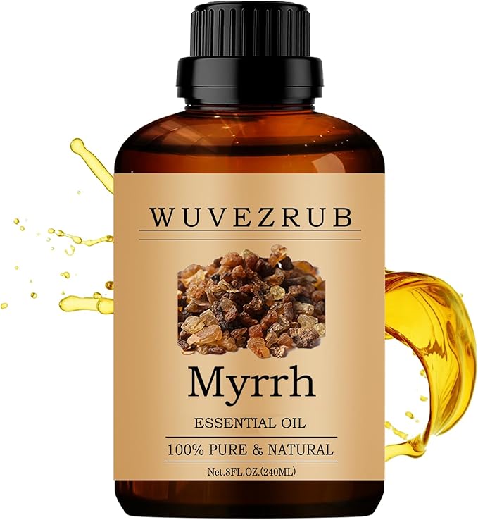 Myrrh Essential Oils 240ML, 100% Pure and Natural Essential Oil for Aromatherapy Diffuser - 8 Fl Oz/Myrrh WUVEZRUB