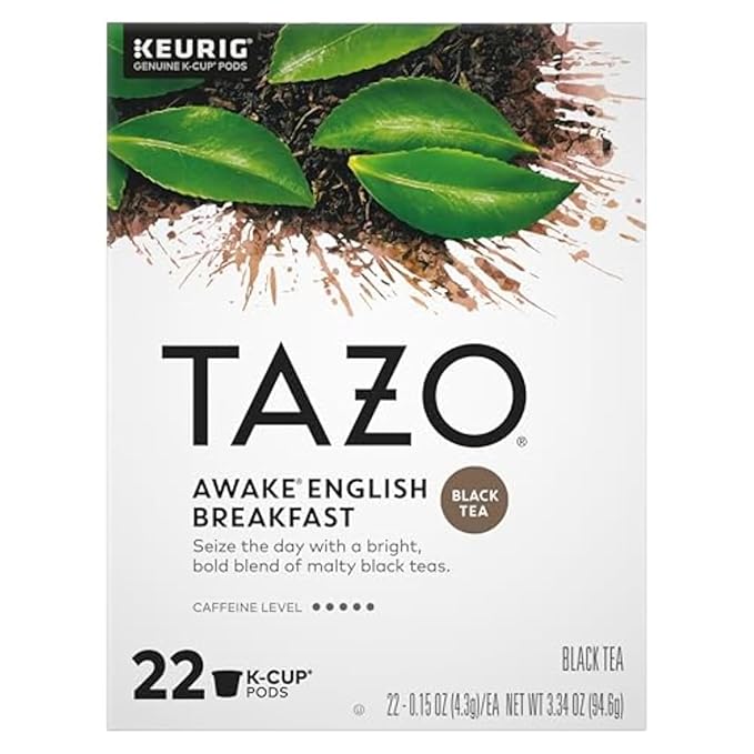 TAZO Tea Bag K-Cup Pods, Awake English Breakfast & Zen 22 CT (2ea) (Variety Pack) - Bloomnest