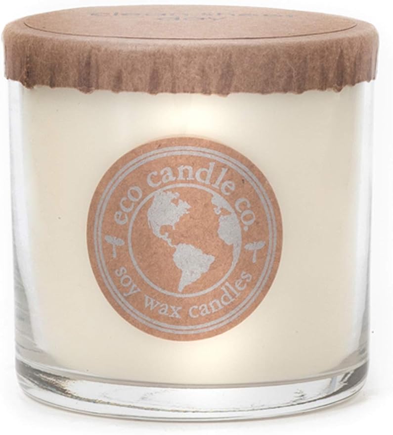 Eco Candle Co. Recycled Candle, Clean Sheet Day, 6 oz. - Scents of Clean Linens - 100% Soy Wax, No Lead, Kraft Paper Label & Lid, Hand Poured, Phthalate Free, Made from Midwest Grown Soybeans - Bloomnest