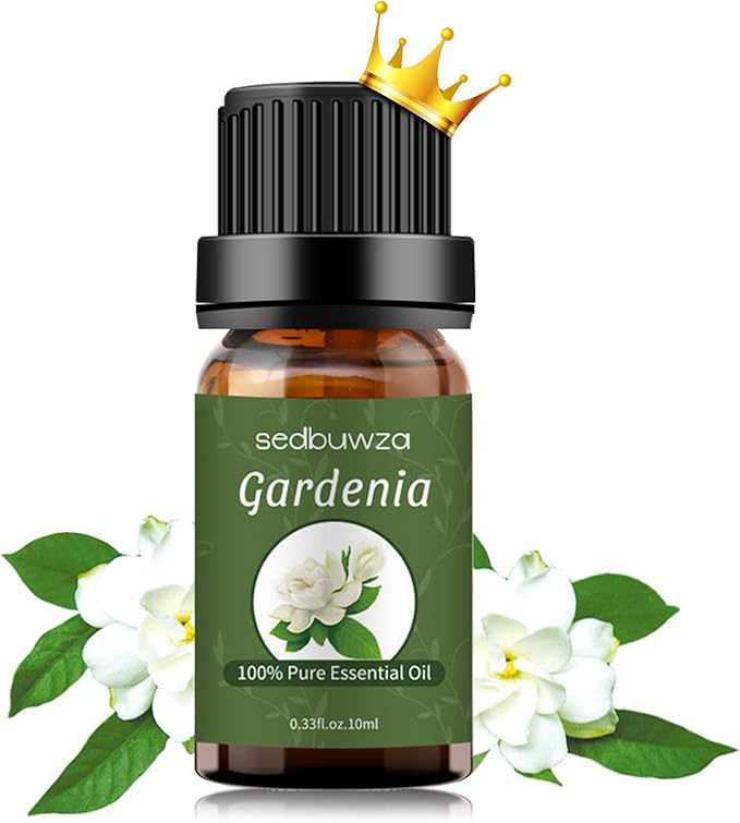 Sedbuwza Gardenia Essential Oil, Pure Organic Gardenia Fragrance Oil for Diffuser, Humidifier, Soap, Candle, Perfume Sedbuwza