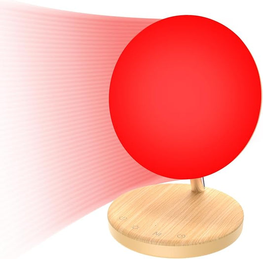 Light Therapy Lamp,Red Night Light with 5-Level Brightness & 4 Color Modes, 670nm Adjustable USB Red Light Night Light Lamp for Sleep,Stress Relief Relaxation - Bloomnest