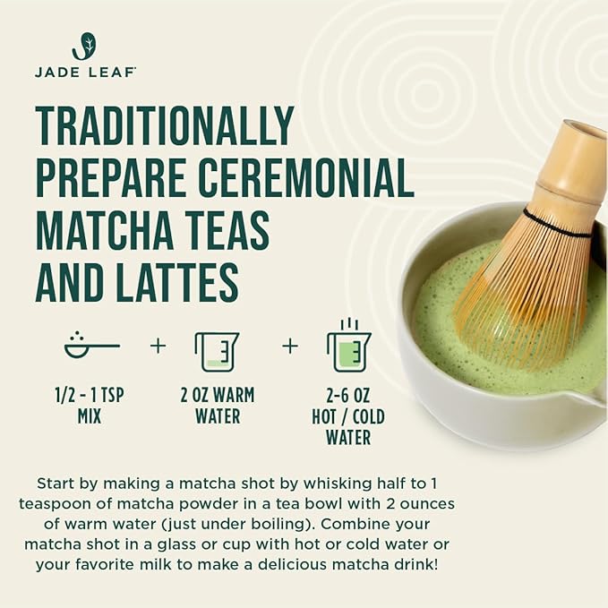 Jade Leaf Matcha Organic Premium Ceremonial Grade Matcha Green Tea Powder - Japanese - Culinary, Ingredient, Ceremonial Barista Teahouse, Latte, Collagen, 0.04 Ounce (Pack of 10), Ceremonial Matcha - Bloomnest