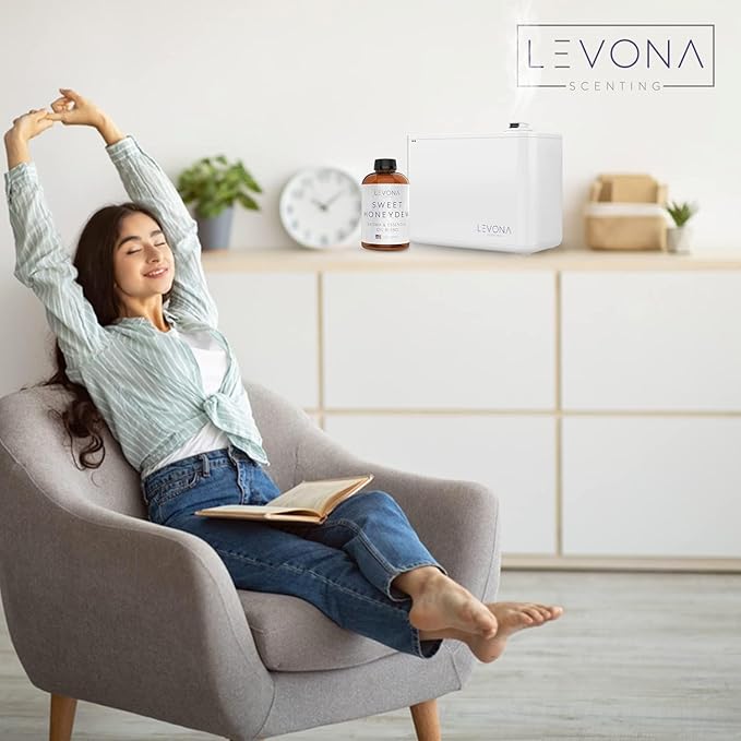 Levona Scent Oil Diffuser Essential Oils: Essential Oils Home Luxury Scents - Sweet Honeydew Essential Oil - Sweet & Fresh Notes of Nectarine and Floral Rose Essential Oil - 700 Ml Fragrance Oils - Bloomnest