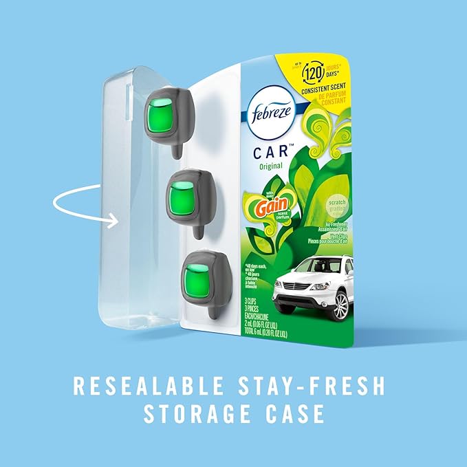Febreze Car Vent Clip Air Freshener, Hawaiian Aloha, 0.037 Pound - Bloomnest