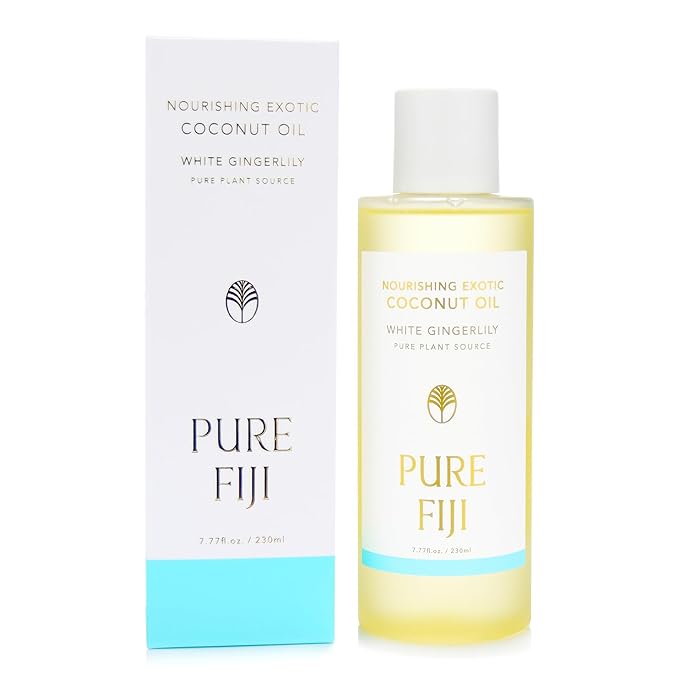 PURE FIJI Nourishing Exotic Coconut Body Oil, White Gingerlily (7.7 fl oz/230ml) - Bloomnest