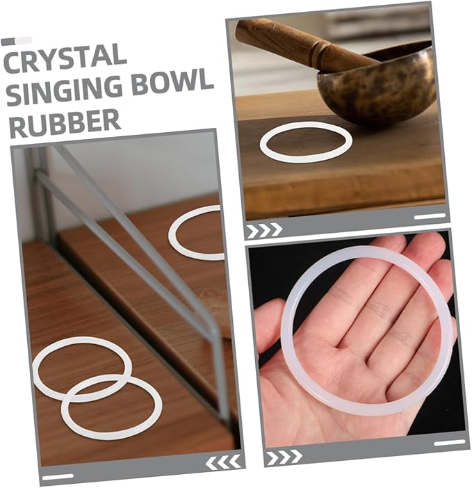 3pcs Rubber Sound Bowl Ring Durable Crystal Singing Bowl Cushion for Preventing Collisions Easy to Install and Remove for Home and Office Decor - Bloomnest