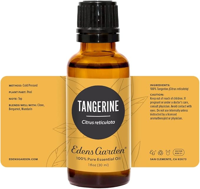 Edens Garden Tangerine Essential Oil- 100% Pure Premium Grade, Undiluted, Natural, Therapeutic, Aromatherapy, The Best for Diffuser, Candle, Laundry, Kid Safe 30 ml (1 fl oz) EdensGarden