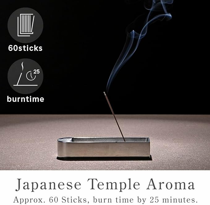 Kyoto Sandalwood Incense Sticks - Japanese Temple Aroma, Ideal for Relaxation & Meditation, Approx. 60 Sticks (0.044 Pounds) - Premium Quality Incense for Spiritual & Home Use incienso Nagomikobo - Bloomnest