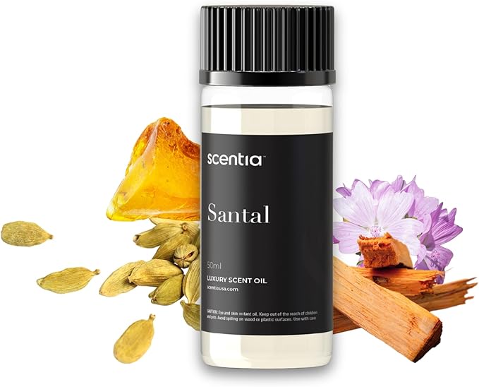 Scentia Santal Diffuser Oil 50ml – Santal 33 Inspired Aroma – Rich Sandalwood, Amber, Vanilla & Musk – Long-Lasting Scent for Home, Office, Cold-Air & Ultrasonic Diffusers Scentia