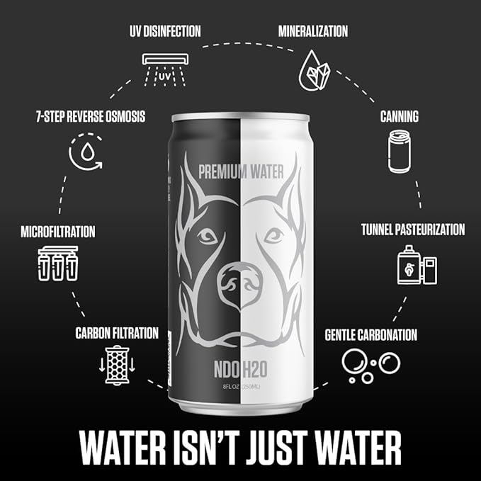 NO DAYS OFF Premium Sparkling Water - 24 Pack, 8.4 fl oz, Sparkling (Unflavored) - Ultra-Purified Reverse Osmosis with Gentle Carbonation, On-the-Go and Bulk Size - Bloomnest