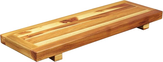 EcoDecors 29 inch Bath Caddy Tray for Bathtub with Eleganto 3 Piece Teak Wood Bath Amenities Set Bundle - Bloomnest