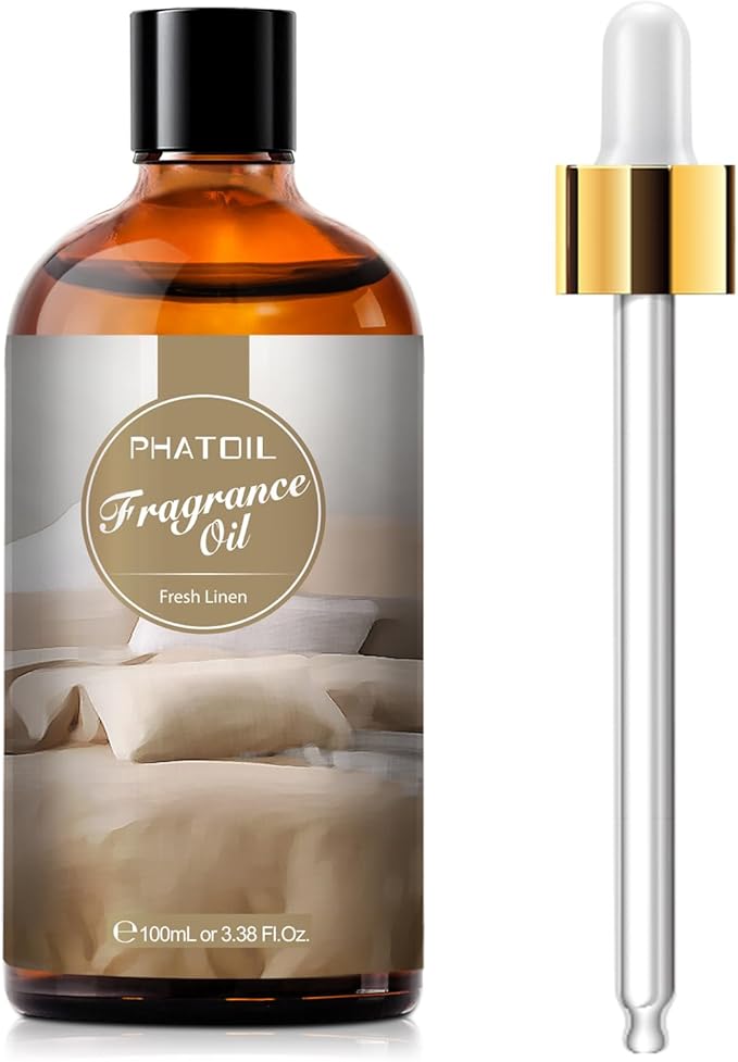 PHATOIL 3.38FL.OZ Fresh Linen Fragrance Oils for Aromatherapy, Essential Oils for Diffusers for Home, Perfect for Diffuser, DIY Candle and Soap Making, DIY Scented Products - 100ml - Bloomnest