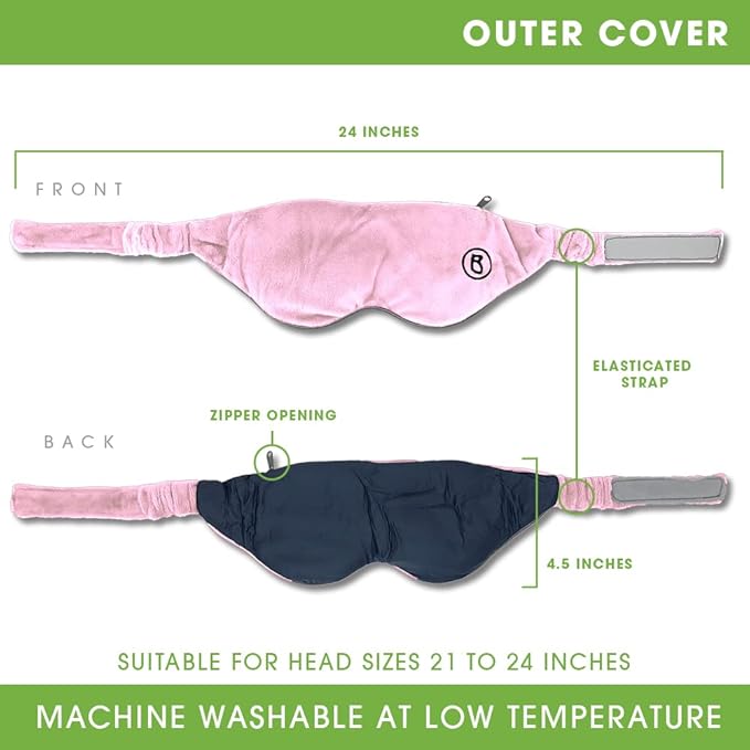 BARMY Weighted Sleep Mask for Women (0.8lb/13oz, 4 Colors) Weighted Eye Mask for Sleeping, Eye Cover That Blocks Out Light to Help Relaxation and Night Sleep, Comfortable Blackout Sleeping Mask, Pink - Bloomnest