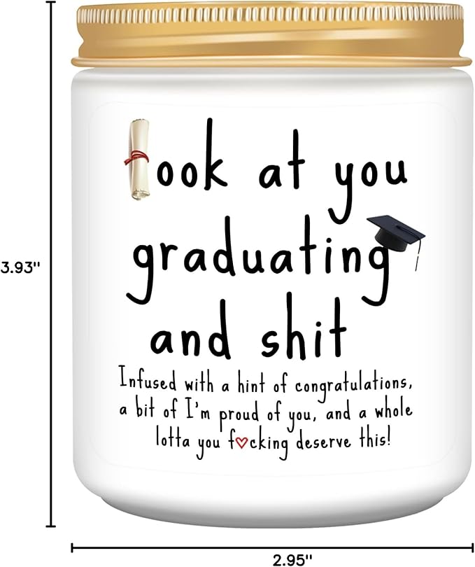 Graduation Gifts, 2025 Funny Graduation Gifts for Her Him, Best Grad High School Congratulations College Masters PhD Degree Nurse - Lavender Scented Candles - Bloomnest