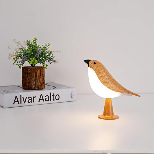 Bird Table Lamp with Remote & Touch Control | 3 Color Temperature & 3-Level Brightness Adjustable Night Light | Rechargeable Cordless Bedside Lamp for Bedroom Office Dorm | Timer & Bird Lover Gifts - Bloomnest
