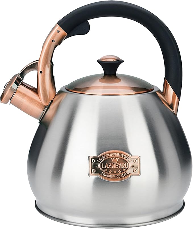 Tea Kettle Stovetop Whistling Kettle Teapot, 3Quart Tea Pot Stainless Steel Teakettle for Stove Top with Heat Proof Ergonomic Handle - Bloomnest
