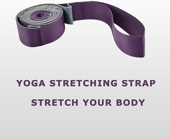 SANKUU Yoga Straps Stretching Strap with 12 Loops Workout Poster, Straps for Stretching Physical Therapy Equipment Long Stretch Out Bands for Exercise, Pilates and Gymnastics for Women Men - Bloomnest