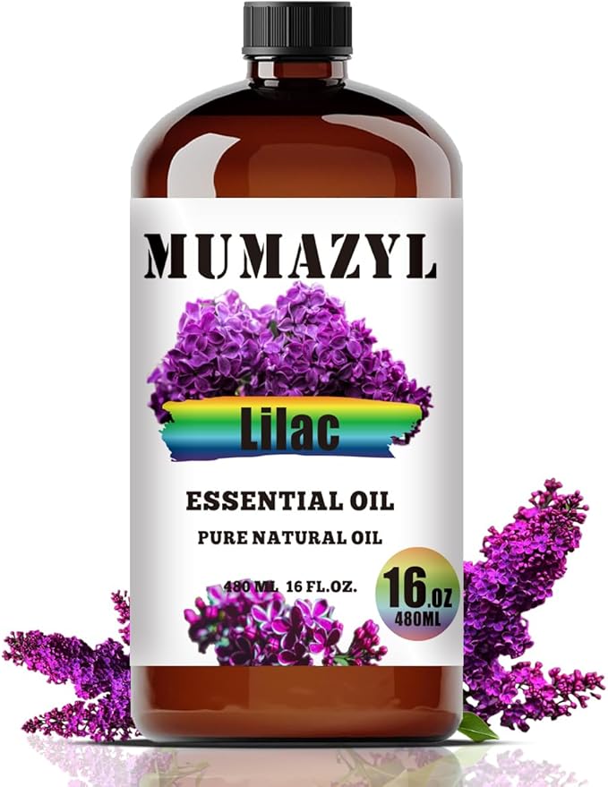 Lilac Essential Oil, Lilac Oil 16 Fl Oz 480ML for Diffuser Humidifier Yoga Cleaning DIY Candle Soap Making Essential Oils - Bloomnest