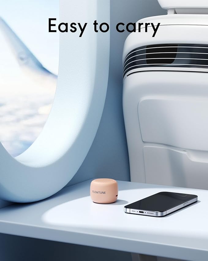 Sound Machine Flowtune White Noise Machine for Baby Adults, Mini Portable Sound Machine for Travel, 6H Timer, 18 Soothing Sleep Sounds Gift (Peach) - Bloomnest