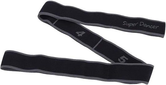 Exercise Strap, Yoga Stretch Assist Strap with 8 Numbered Loops, Band for Yoga Pilates Dance and Gymnastics Workout, Kids Dancing Assistance(Grey) - Bloomnest