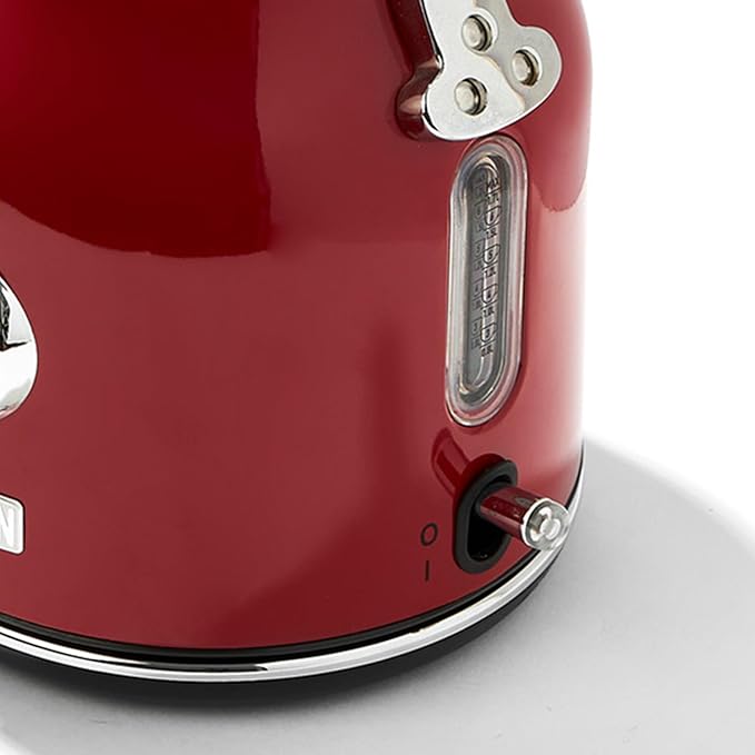 Haden Dorset 1.7 Liter Stainless Steel Electric Kettle, Hot Water Kettle with 360-Degree Base and Auto Shutoff, Rectory Red - Bloomnest