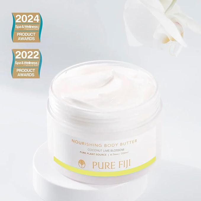 PURE FIJI Nourishing Body Butter, Coconut Lime Blossom (6.7oz/200ml)
