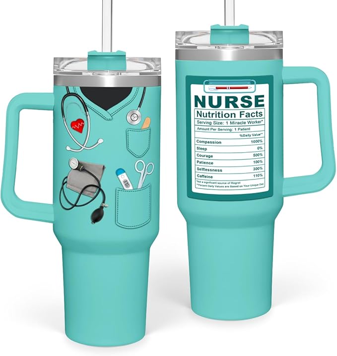 Nurse Gifts 40oz Stainless Steel Insulated Tumbler - Coffee Cup for Nurses Week, Appreciation Gifts - Bloomnest
