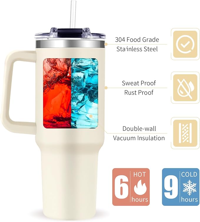 Personalized Sunflower Birthday Gifts for Women, Monogrammed 40oz Customized Tumblers Gifts with Initial Name for Grandma Mom Aunt Sister on Mothers Day, Custom Name Cups Gift for Her Female - Bloomnest
