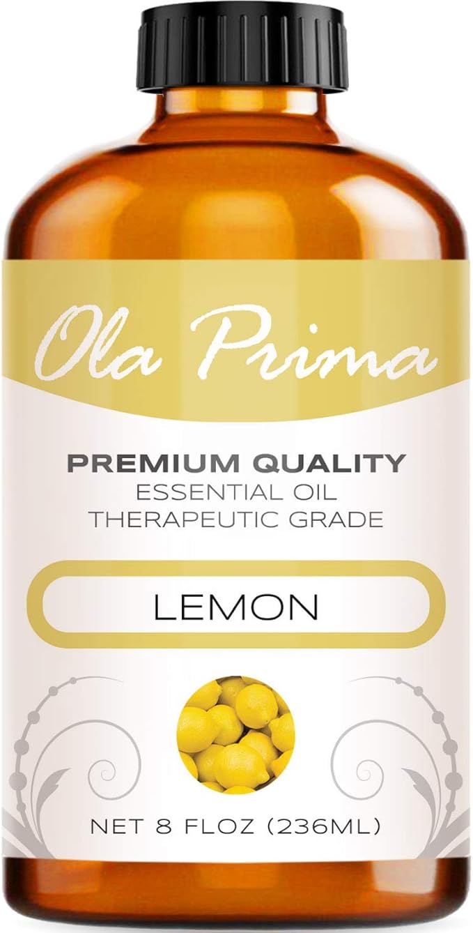 Ola Prima Pure Lemon Essential Oil (8oz) – For Aromatherapy, Candle & Soap Making, Diffuser - Bloomnest