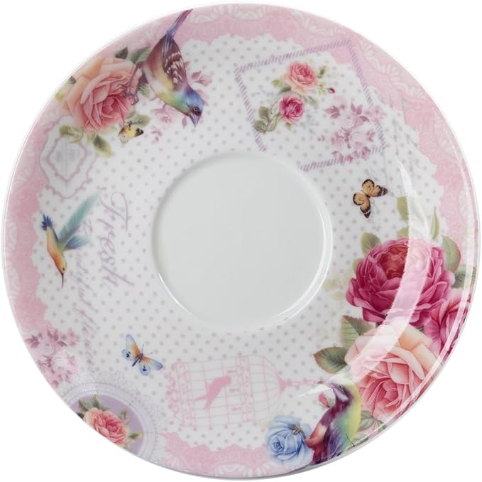 ONEUSTAR Tea for One Set Ceramic Floral Teapot and Cup Saucer Set for Women Mother's Day Birthday Gift in Reusable Handmade Gift Box, Pink - Bloomnest