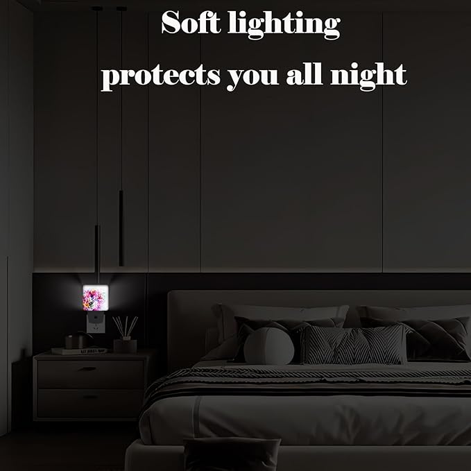 Magic Butterfly Play Night Light,Plug-in Nightlights Auto Sensor Night Lamp Dusk to Dawn Lamp Home Decor for Nursery Children Girls Boys