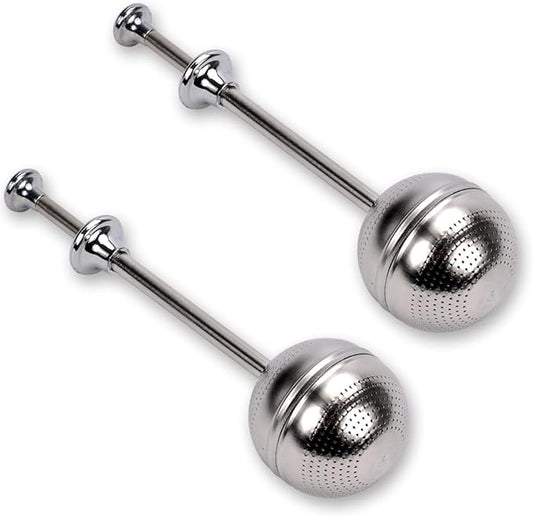 Numola Long Handle Tea Ball Stainless Steel, 2Pcs Premium Tea Infuser Filter for Loose Leaf Tea, Reusable Fine Mesh Tea Interval Diffuser Strainer for Cup and Teapot - Bloomnest