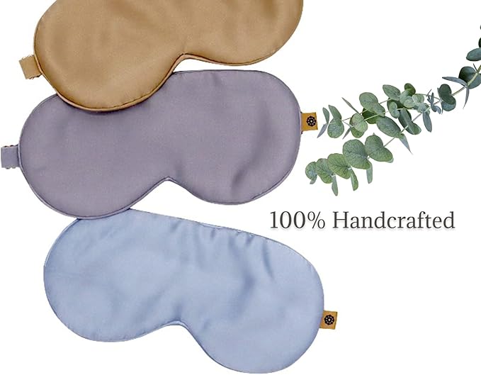 Premium 25 Momme Mulberry Silk Eye Mask for Sleeping (Frosty Blue) - Bloomnest