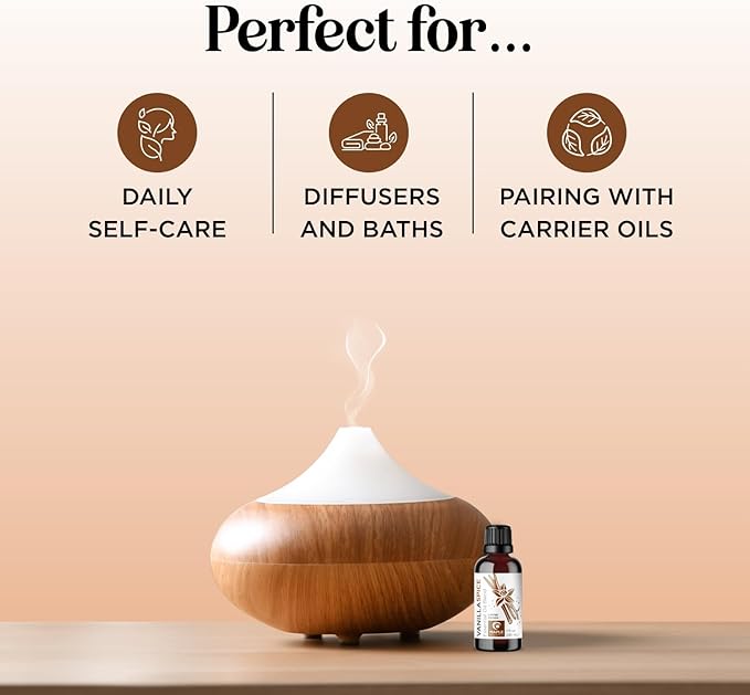 Vanilla Essential Oil Blend for Diffusers - Vanilla Spice Aromatherapy Essential Oil for Diffusers Baths Candles Soaps & DIYs Made with 100% Pure Oils Nutmeg Cinnamon Cardamom & Clove - Bloomnest