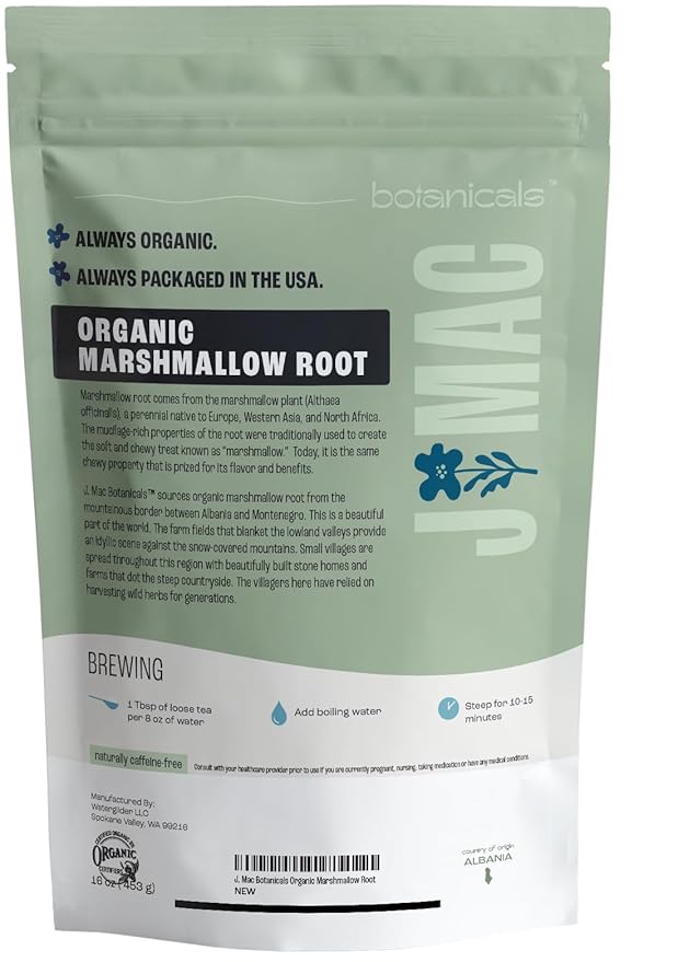 J Mac Botanicals Organic Marshmallow Root Herb Tea - Bloomnest