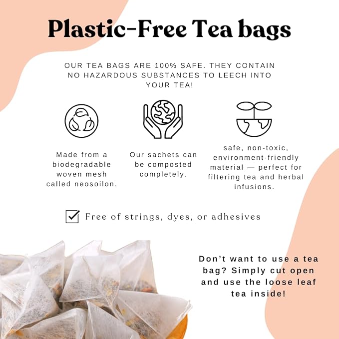 Organic Turmeric Ginger Tea - AIP diet, Whole 30, Paleo friendly, Golden Tonic Herbal Blend - Ayurvedic rooibos herbs, 100% Organic Gluten-Free - Bloomnest