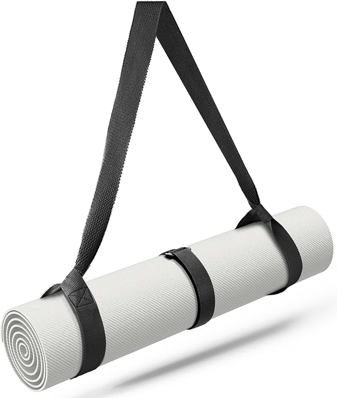 MRZZATA Yoga Mat Carrier Strap Long - Adjustable Thick and Wide Strap for Carrying Mat or Stretching, Black - Bloomnest