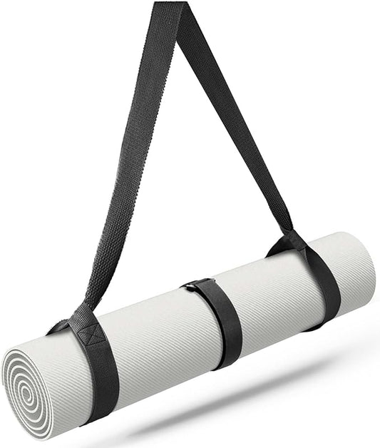 MRZZATA Yoga Mat Carrier Strap Long - Adjustable Thick and Wide Strap for Carrying Mat or Stretching, Black - Bloomnest
