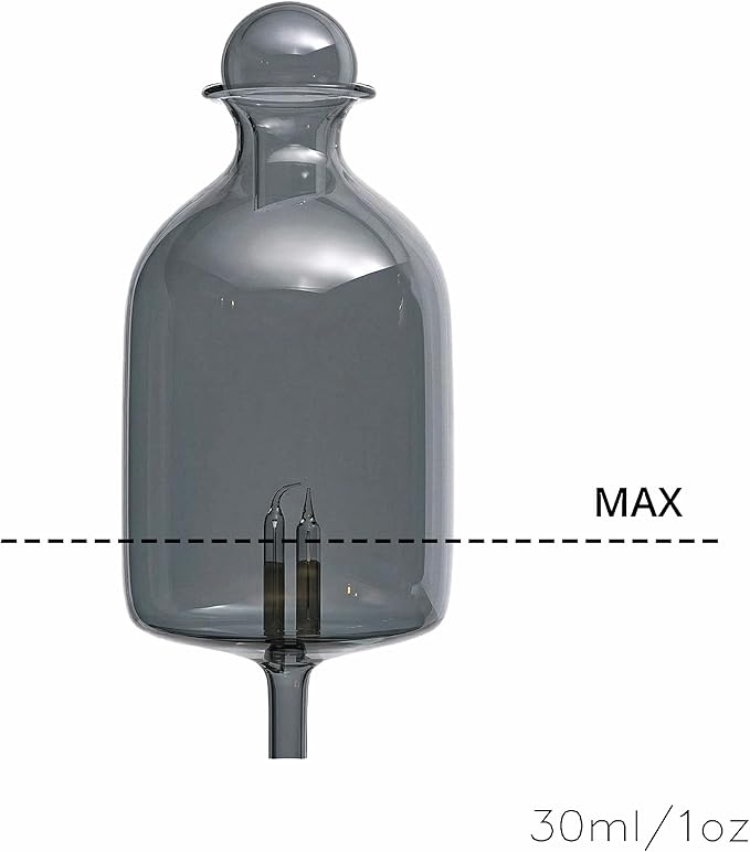 30ml Hand-Blown Glass Atomizing Chamber for Waterless Essential Oil Diffusers - High Transparency, Plastic-Free Nebulizing Vessel, DIY Replacement Accessory, Aria Smoke