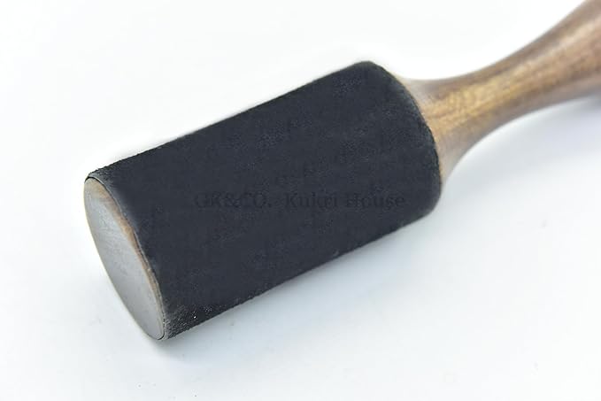Black Leather-Wrapped Singing Bowl Striker, 7 x 2 Inches, Singing Bowl Mallet, Gong Mallet, Perfect for 6" to 10" Singing Bowls - Bloomnest