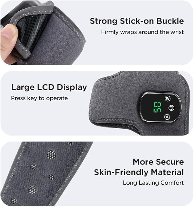 Foot Massager, Foot Triple Method Massager for Neuropathy Pain Relief - Electric Foot Massager with Heat, Compression for Plantar Fasciitis, Muscle Recovery (A-1PCS) - Bloomnest