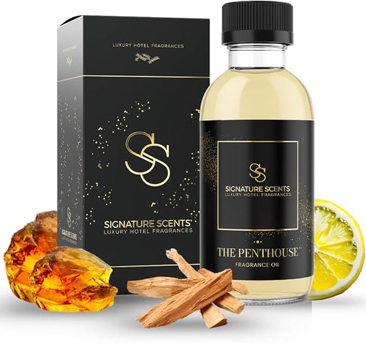 Luxury Hotel Diffuser Oil for Hotels and Homes - Aromatherapy Oils for use with an Essential Oil Diffuser at Home - Fragrance-Scent Diffuser Oil Blend (The Penthouse) 4.05fl oz (120ml) - Bloomnest