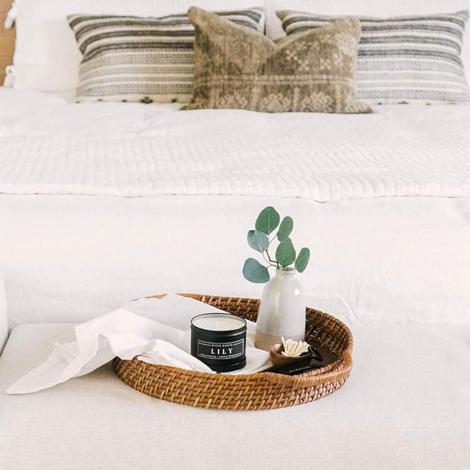 River Birch Candles Lily Scented Candle | Premium, All-Natural, Non-Toxic, Soy Candles | 8 oz. Black Matte Tin Travel Candle | Cozy Relaxing Gifts for Home - Bloomnest