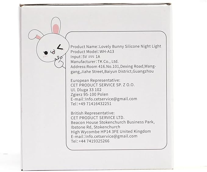 One Fire Bunny Toys for Kids Night Light for Kids, 16 Colors Cute Lamp, Soft Silicone Baby Night Light, 1200mAh Portable Dimmable Touch Lamps, Kawaii Room Decor, Christmas Gifts for College Girls - Bloomnest