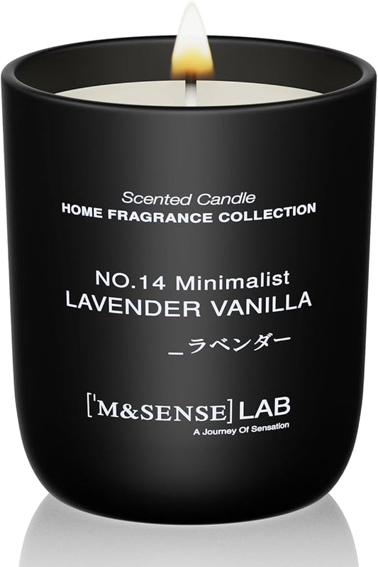 M&SENSE Natural Soy Candle| Lavender Vanilla | 5.3 oz | Minimalist Scented Candle for Relaxation, Gifting, Home Décor | for Bedroom, Office, Party Small - Bloomnest