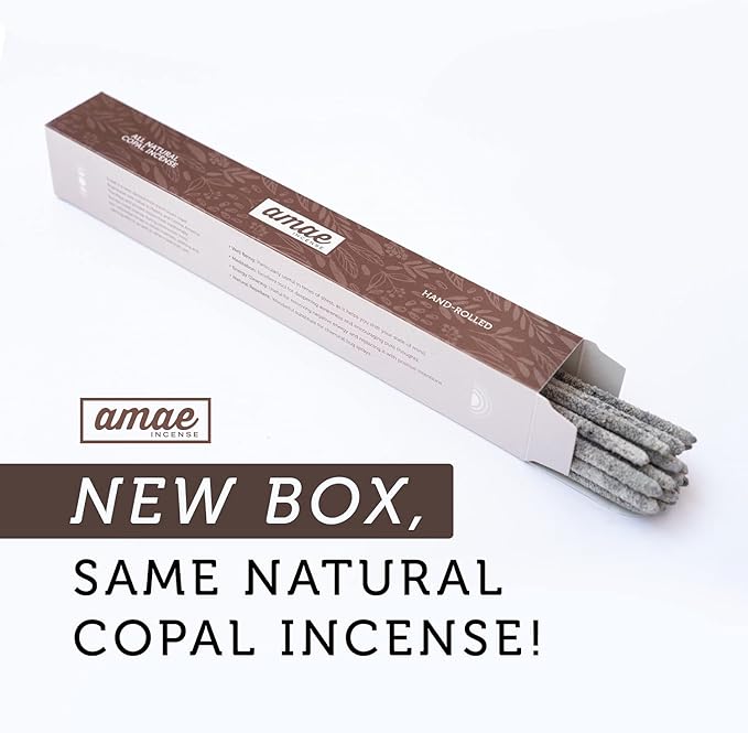 Authentic 100% White Copal Incense Sticks - Thick, Natural Mayan Resin for Spiritual Practices, Meditation, Yoga, Cleansing, Relaxation - Smooth Burning, Long Lasting, Handmade in Mexico - 40 Sticks